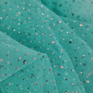 Tecido Tule Chuva de Prata Verde Água