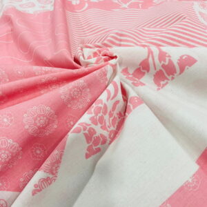 Percal Estampado 150 fios Floral Rosa